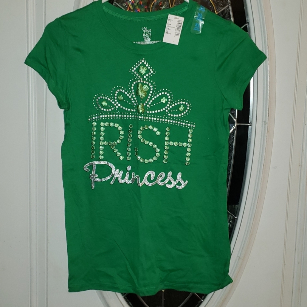 NWT 1989 Place Jr's Size XL/14 Irish Princess Tee